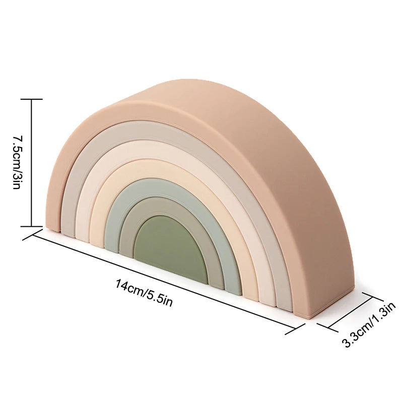 Ensemble de Blocs de Construction en Silicone pour Bébé