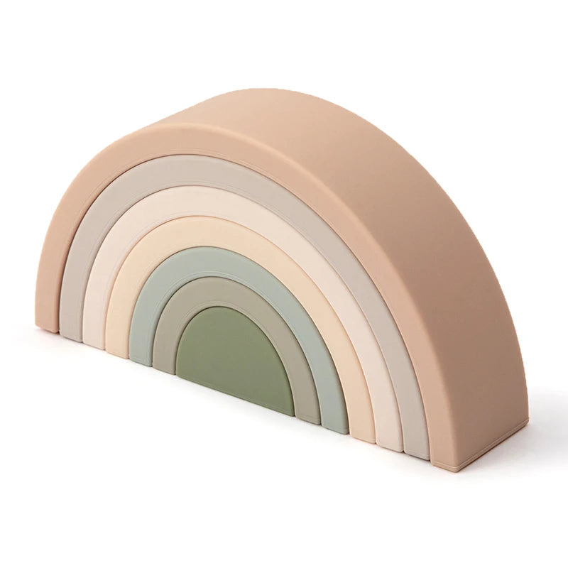 Ensemble de Blocs de Construction en Silicone pour Bébé