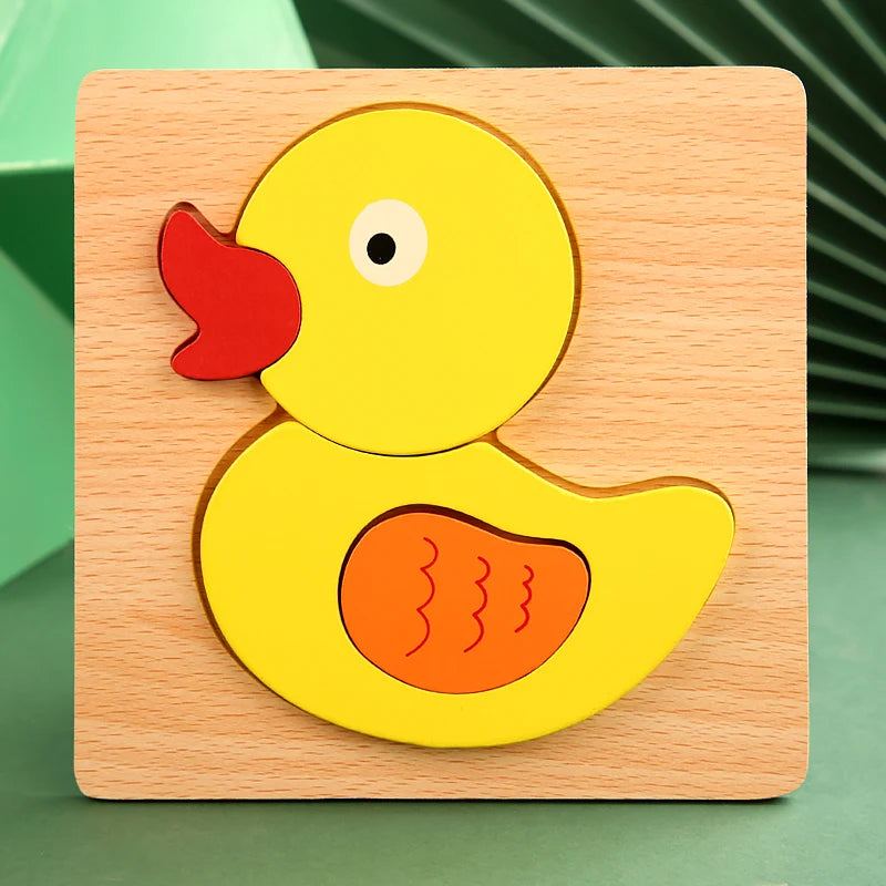 Puzzle en Bois 3D pour Enfants – Apprentissage Ludique et Cognition Précoce !