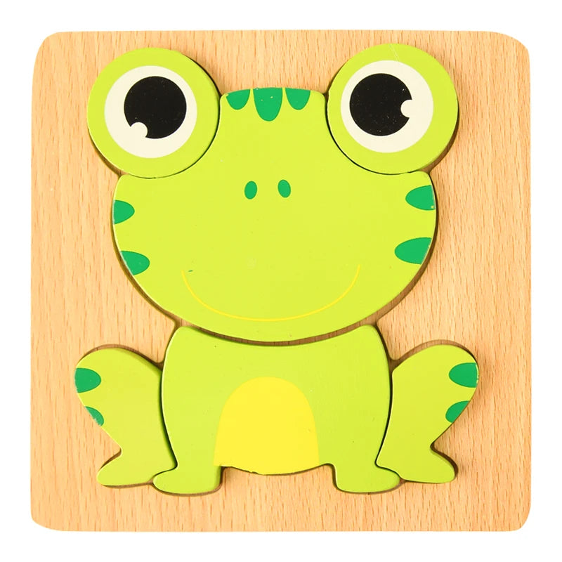 Puzzle en Bois 3D pour Enfants – Apprentissage Ludique et Cognition Précoce !