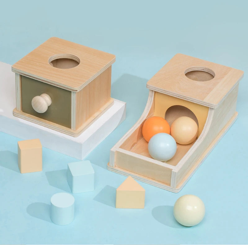 Jeu Montessori – Boîte à Balles en Bois