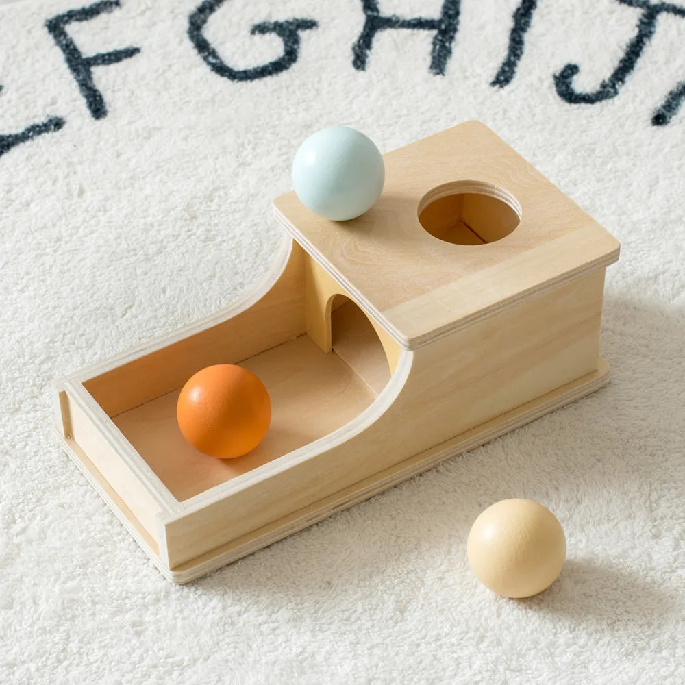 Jeu Montessori – Boîte à Balles en Bois
