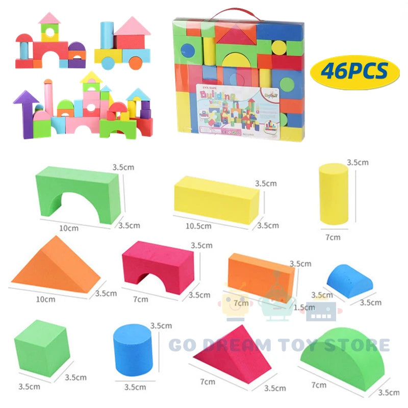 Blocs de construction souples – 46 pièces