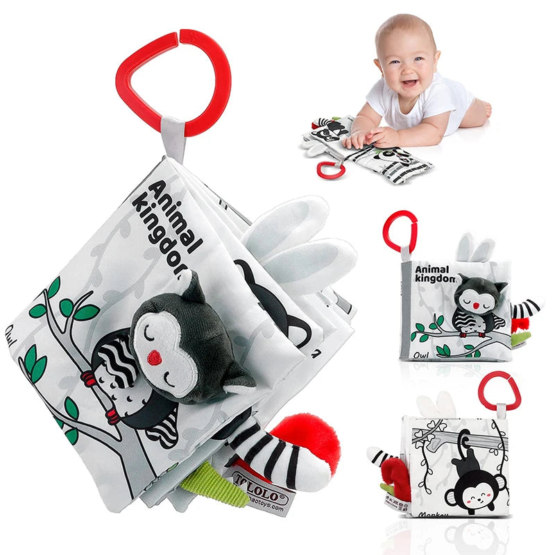 Livre en Tissu Sensoriel pour Bébé – Apprentissage, Éveil et Sécurité