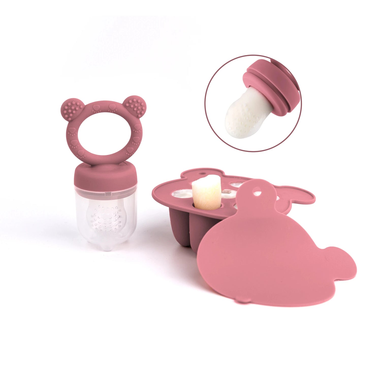 Ensemble tétine, mordeur, moules en silicone