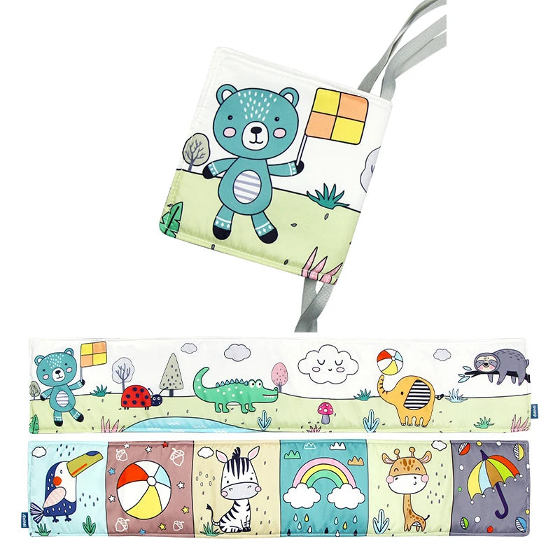 Livre en Tissu Sensoriel pour Bébé – Apprentissage, Éveil et Sécurité