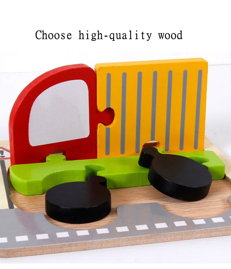Puzzle en Bois 3D pour Enfants – Apprentissage Ludique et Cognition Précoce !