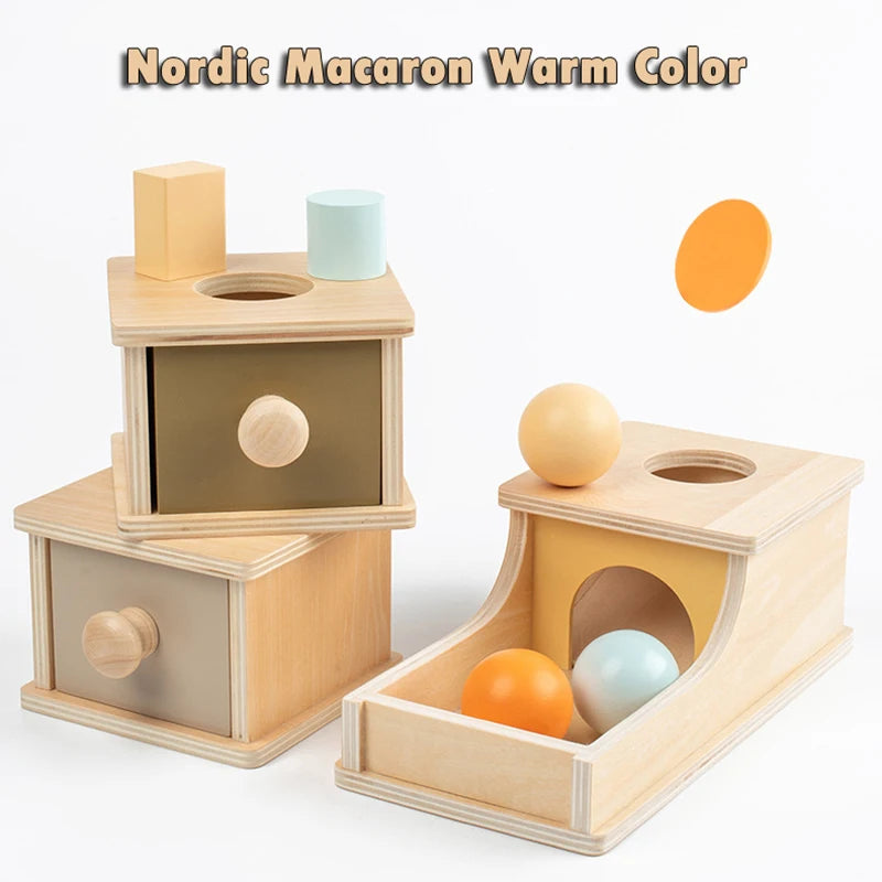 Jeu Montessori – Boîte à Balles en Bois