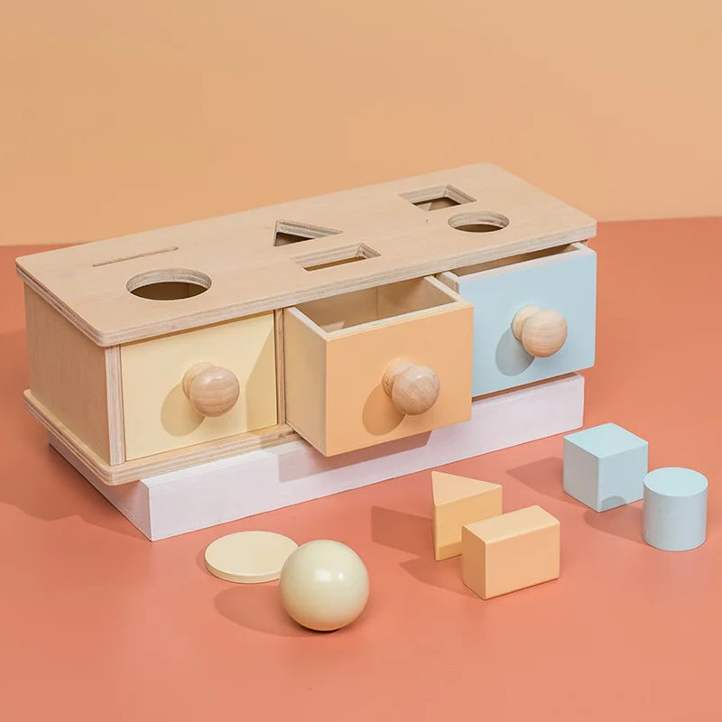 Jeu Montessori – Boîte à Balles en Bois