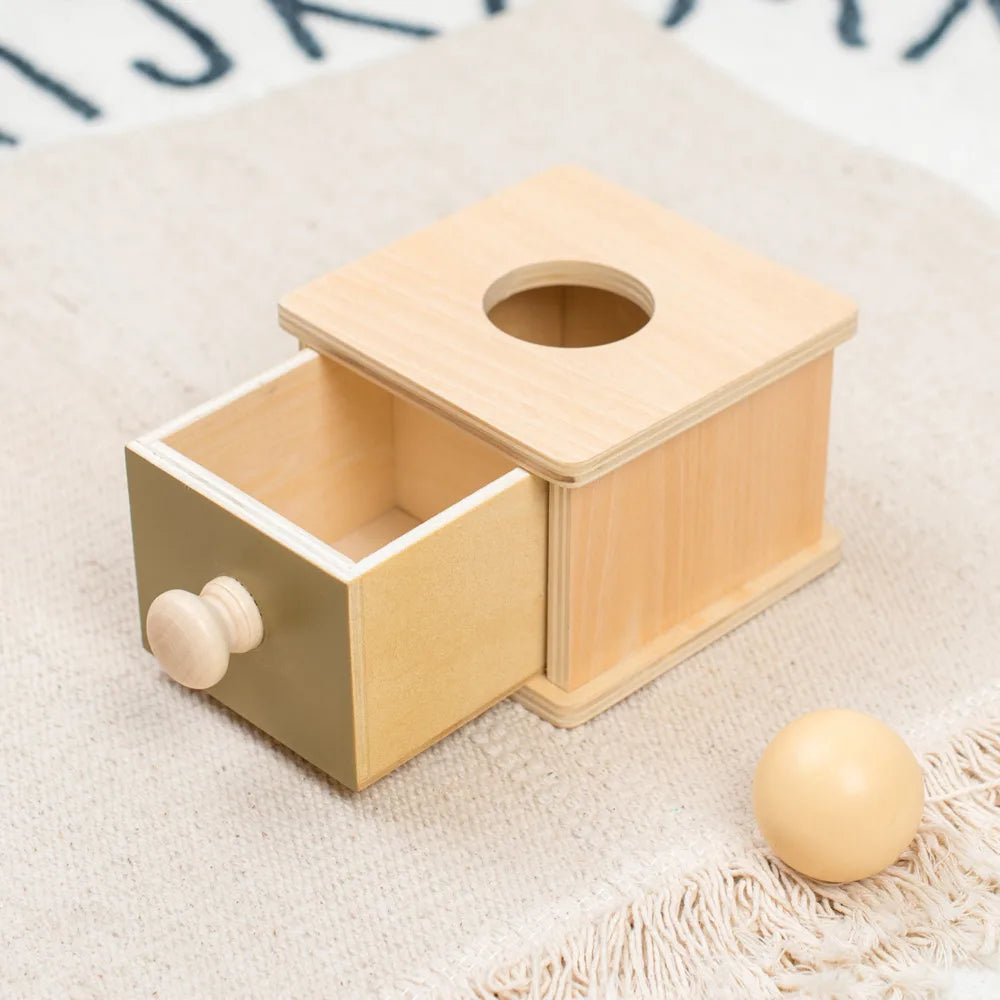 Jeu Montessori – Boîte à Balles en Bois