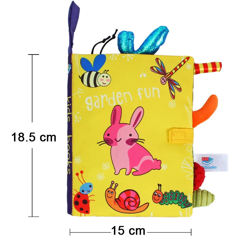 Livre en Tissu Sensoriel pour Bébé – Apprentissage, Éveil et Sécurité