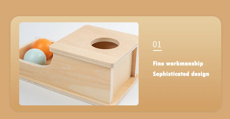 Jeu Montessori – Boîte à Balles en Bois
