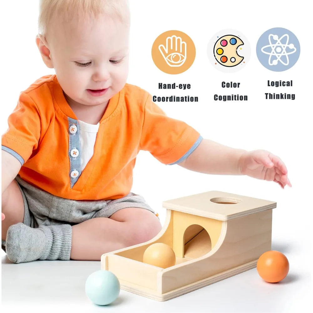 Jeu Montessori – Boîte à Balles en Bois
