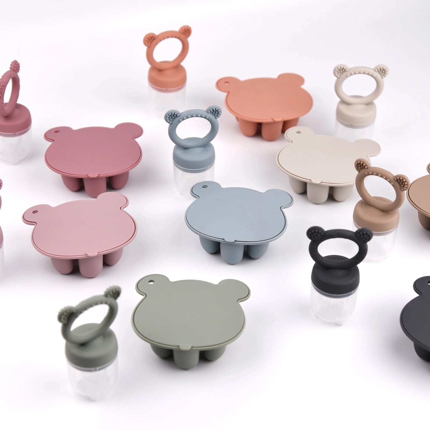 Ensemble tétine, mordeur, moules en silicone