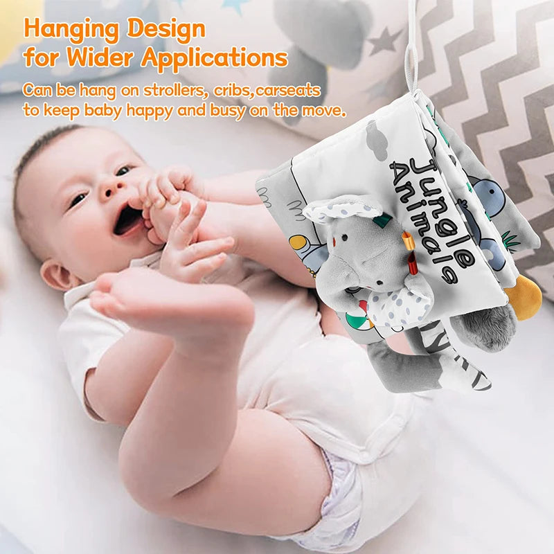 Livre en Tissu Sensoriel pour Bébé – Apprentissage, Éveil et Sécurité