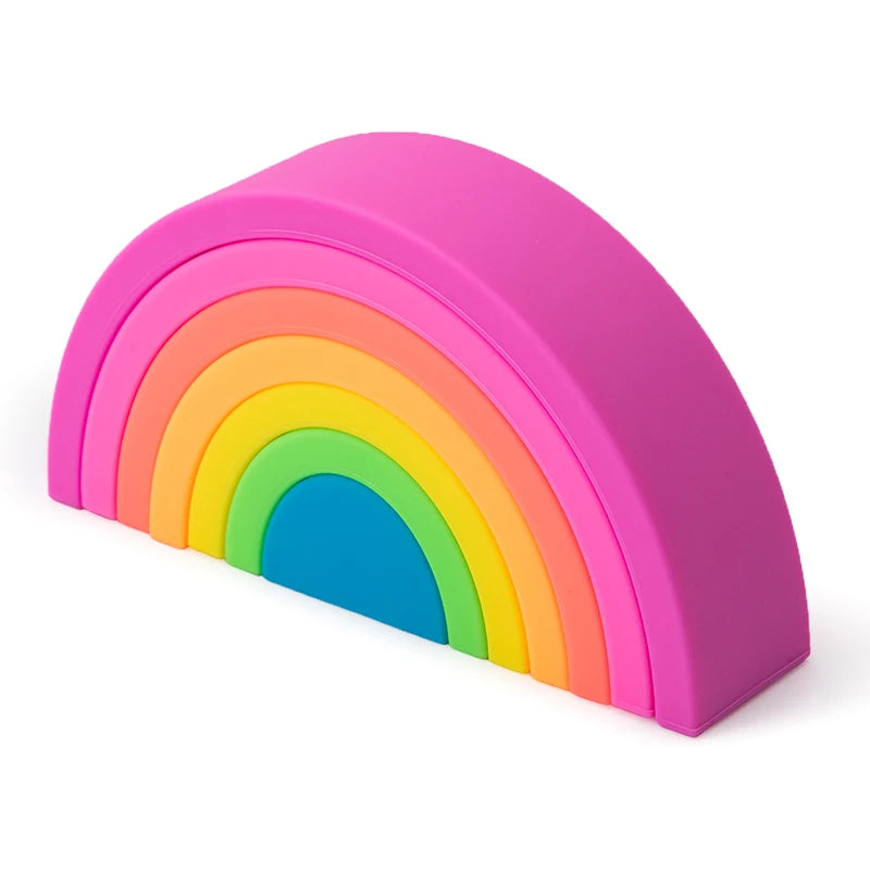 Ensemble de Blocs de Construction en Silicone pour Bébé