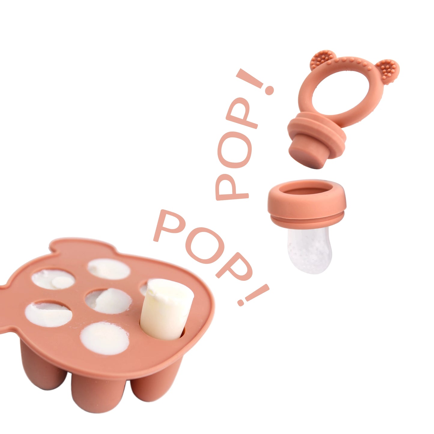 Ensemble tétine, mordeur, moules en silicone
