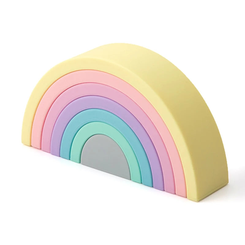 Ensemble de Blocs de Construction en Silicone pour Bébé