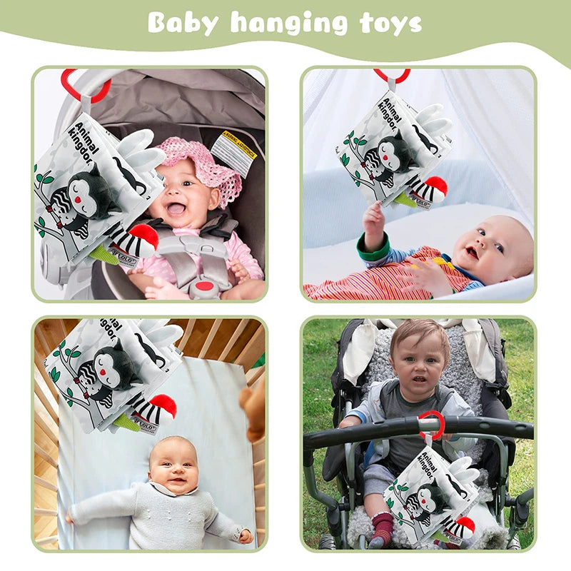 Livre en Tissu Sensoriel pour Bébé – Apprentissage, Éveil et Sécurité