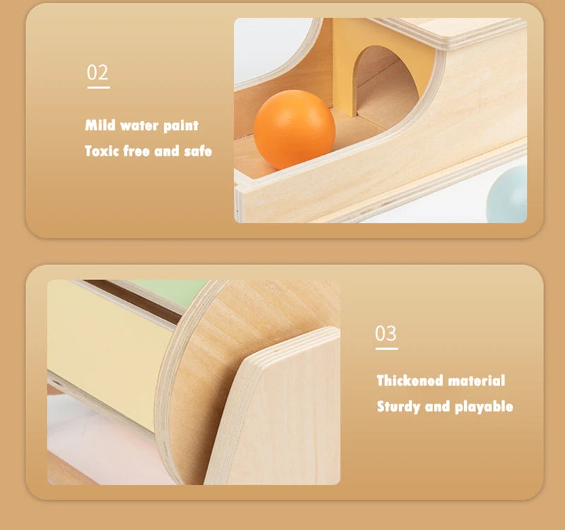 Jeu Montessori – Boîte à Balles en Bois