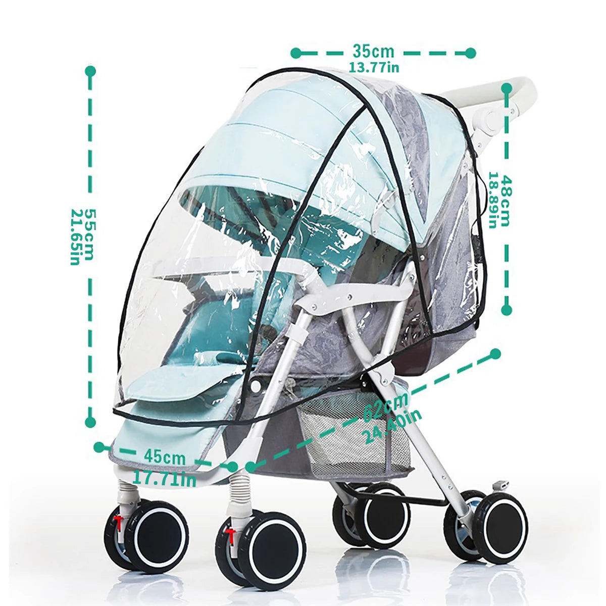 Housse de Pluie Universelle pour Poussette – Protection Complète par Tous les Temps
