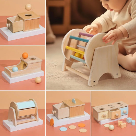 Jeu Montessori – Boîte à Balles en Bois